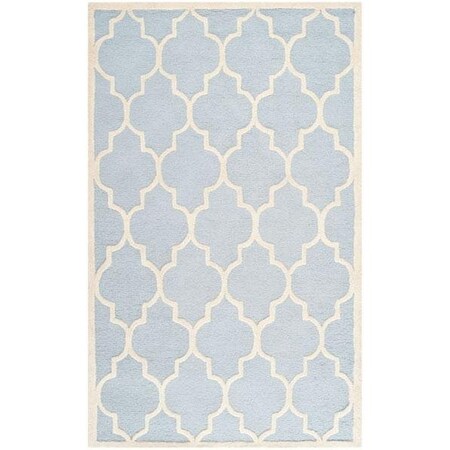 Safavieh Cambridge Hand Tufted Rectangle Rug- Light Blue - Ivory- 12 x 18 ft. CAM134A-1218